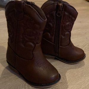 Baby Girl Cowboy Boots Brown Cat and Jack Sz 5 Toddler Rodeo Western NEVER WORN